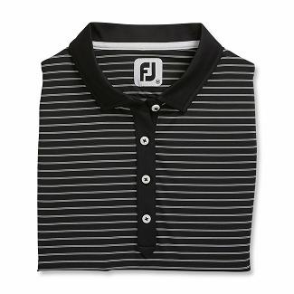 Women's Footjoy Golf Shirts Black NZ-147537